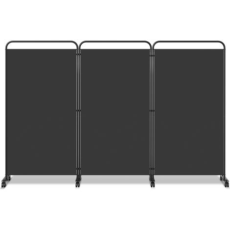 Randaco Paraventi con rotelle Divisorio per ambienti Schermo per la privacy Schermo da giardino Antracite 263x180 cm (1/5)