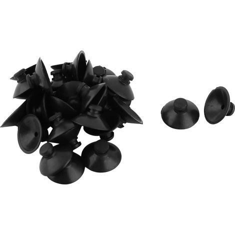 30 Ventouse, Caoutchouc Noir, Trou 5mm, Support Tube Aquarium (1/2)