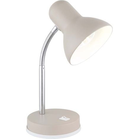 Lampe de table, lampe de bureau, lampe de chevet, couleur sable, spot orientable, E27