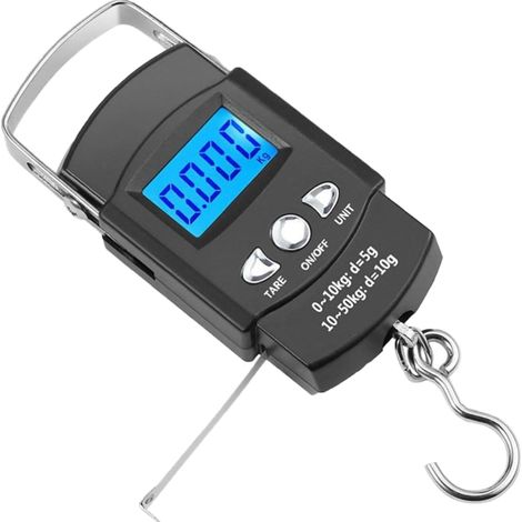 Báscula electrónica para equipaje YMYNY, báscula de pesca electrónica LCD portátil, báscula de viaje (1/5)