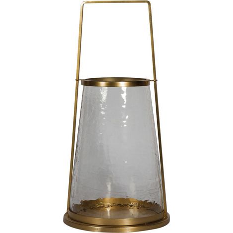 Photophore verre martelé Nora 58x28cm
