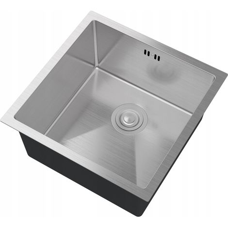 Granitan Évier Acier 1 Bac Sous Comptoir Chrome Bari 44 (1/5)