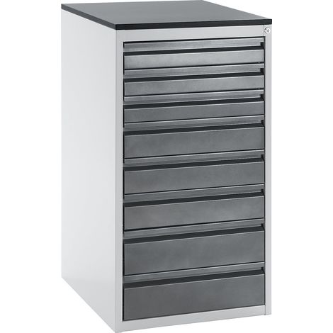 RAU, Armoire à tiroirs sur glissières télescopiques, hauteur (1/4)