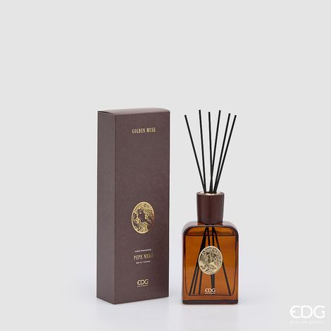 EDG Enzo De Gasperi Profumatore Ambiente Bottiglia Diva 330 ml Pepe Nero – Diffusore Fragranza Design Elegante
