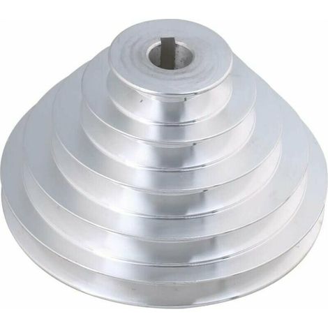 5-stufige Aluminium-Riemenscheibe – 19 mm Innendurchmesser, 54 bis 150 mm Außendurchmesser für Keilriemen Typ A (1/4)