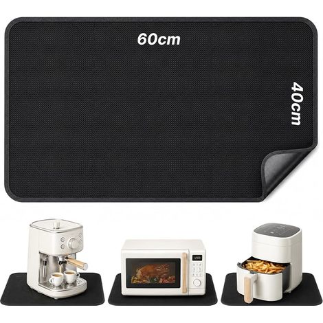 Tapis Résistant à la Chaleur 60 x 40 cm – Tapis Ignifuge en Silicone et Fibre de Verre – Protection Plan de Travail – Tapis pour Friteuse à Air (1/5)