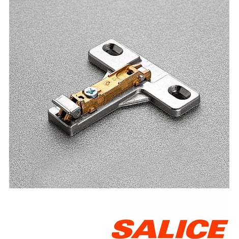 Base Salice Forma T Clip (BAU3E19)  - Bases en T clip DOMI regulación frontal y vertical excéntrica para bisagra Salice - Espacios reducidos (1/3)