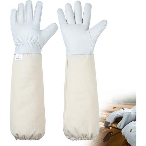 Gants d'Apiculture en Peau de Chèvre, Gants Apiculteur Homme (XXL) (1/5)
