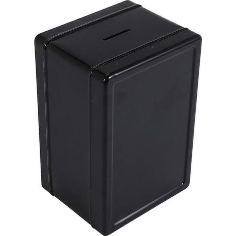 Tirelire décorative en fer, boîte de rangement pour argent, noire (1/5)