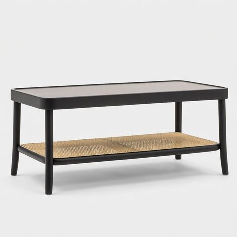 Rechteckiger Couchtisch aus Holz mit Ablage Thomas - Schwarz (1/5)