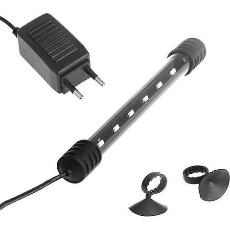 Éclairage LED submersible pour aquarium, lampe de réservoir à poissons, bande lumineuse 3,5W 17CM, barre lumineuse étanche pour décoration aquatique.