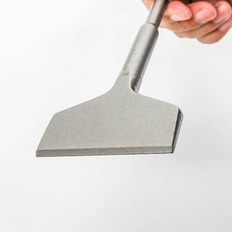 Burin de Carrelage Coudé, SDS-plus Burin, 15°Burin à Gorge Burin Plat pour Béton Carrelage Mur Pierre 165 x 75 mm
