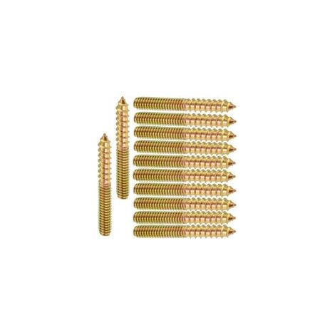 12Pcs Vis Double Filetage, Connecteur de Meubles en Bois, Double Extrémité Fileté Autotaraudeuse Vis Tige Boulon Goujon Vis Double Filetage Bois pour Meubles en Bois à Fixation, M6 x 40mm (1/5)