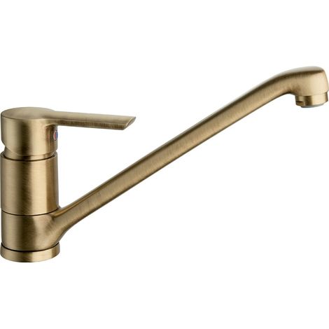 Cristina Ondyna – Robinet mitigeur cuisine vieux bronze – Hauteur sous bec 147 mm – Économie d'eau – Aérateur anticalcaire – Garantie 8 ans - KN51192 (1/4)