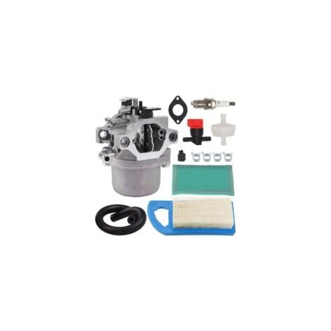 Kit carburatore 590399 per trattori Briggs & Stratton 21A902, 21A977, 21A907, 21A877, 21B902, 21B907, 21D807 con guarnizione filtro aria 794421, 698413, 697152, candela, filtro carburante