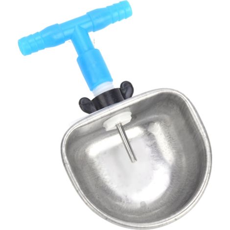 10 set di beccucci per l'acqua in acciaio inox spesso, senza risciacquo, per visoni, volpi e conigli, con raccordo a T integrato