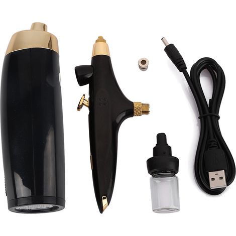 Kit de Maquillage à Airbrush Portable, Pistolet de Pulvérisation pour Salon de Beauté et Usage Domestique, Noir (1/5)