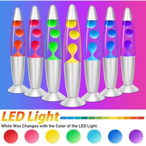 Lampe Lave LED Multicolore - CELLUSTOP - Design Rétro - 7 Couleurs - Éclairage Ambiance - 25W
