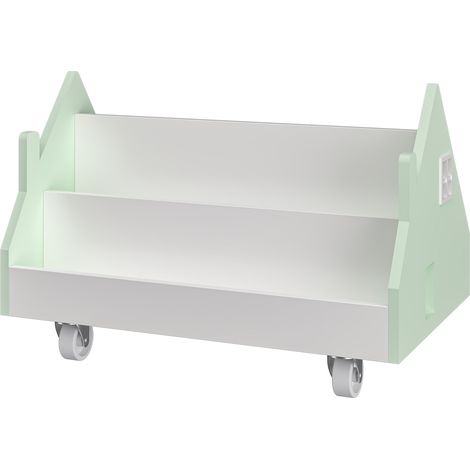 Scaffale dal design senza tempo per soggiorno/camera da letto mobile contenitore 50 x 33 x 34 cm mobile per bambini verde menta e bianco 030011225
