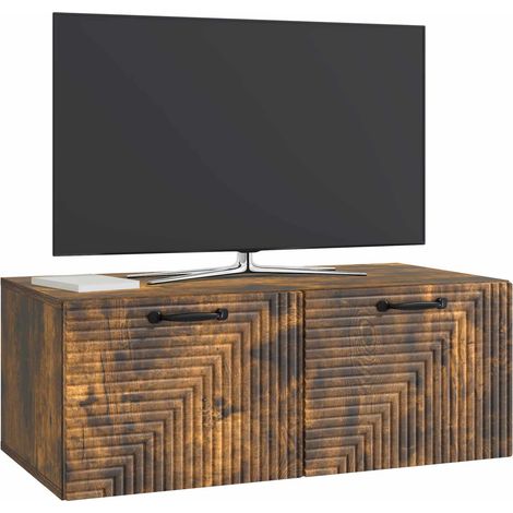 Maison Exclusive - Mobile Porta TV da Muro Rovere Fumo 78,5 x 41 x 30 cm (1/5)