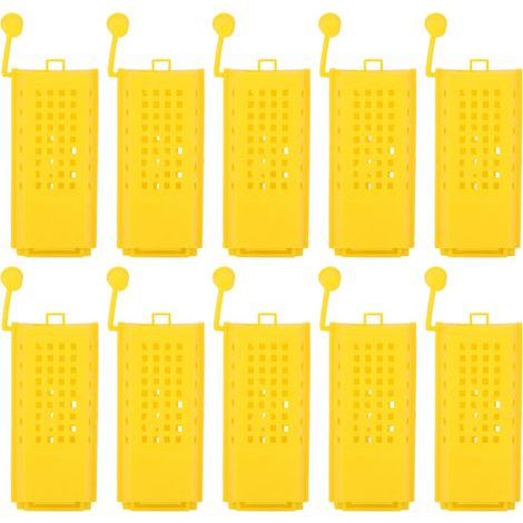 10 pièces en plastique reine des abeilles Cages transportant l'outil d'apiculture d'apiculteur de receveur (1/5)