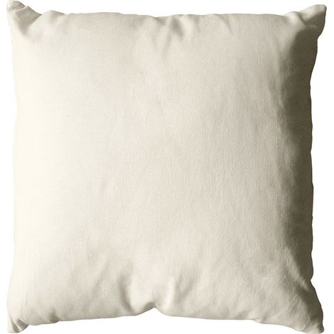Coussin déhoussable 60 x 60 cm LOLA 100% coton coloris ECRU