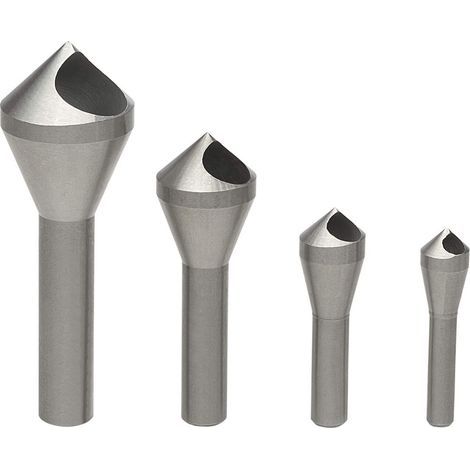 4Pcs Fraise à Chanfreiner Ébavurer Foret Conique en HSS pour Perçage Métal Bois Plastique (1/5)