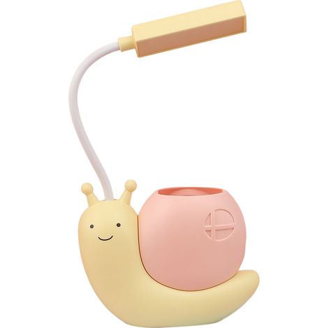 Lampe de bureau LED Cartoon (SNL) pour enfants en ABS, rechargeable et portable, couleur jaune