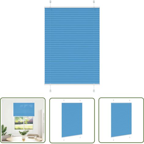 vidaXL Plissee Blau 100x150 cm Stoffbreite 99,4 cm Polyester (1/5)