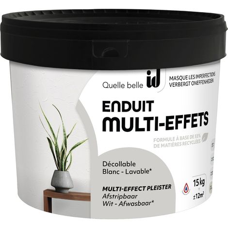 Enduit décoratif intérieur 15kg – Masque imperfections murales – Application facile avec rouleau nid d'abeille – Lavable avec cire – Id Paris