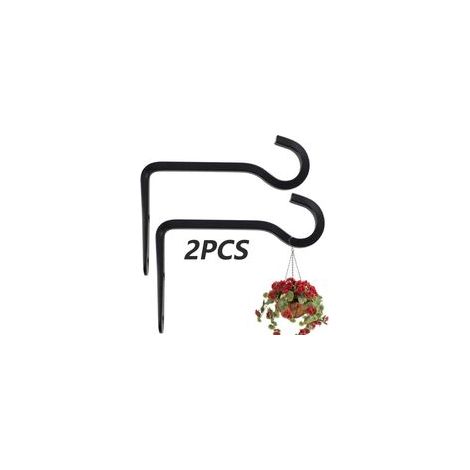 Lot de 2 Wandhaken Hngende Pflanzenhalterung décoratif droit Pflanzenhnger pour mangeoires à oiseaux, Pflanzgefe, lanternes, carillons éoliens intérieur extérieur, Wei, 15 cm (1/5)