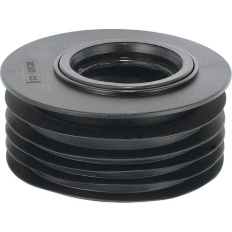 McAlpine DC3BL-OS Black 4"/110mm Offset Drain Reducer Connector (1/4)