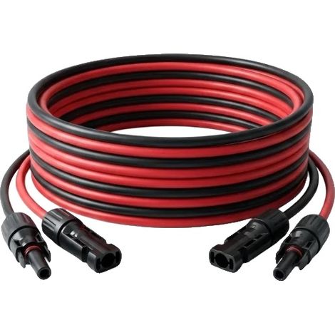 Câble Solaire, Compatibilité Polyvalente, Construction Durable, 10M 6mm2 (1/2)