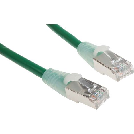 Câble Ethernet cat 5e Avec connecteur gaine PVC Vert / , F/UTP, 3m ( Prix pour 1 )
