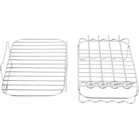 Grille de friteuse double couche TOPINCN en acier inoxydable (1/5)