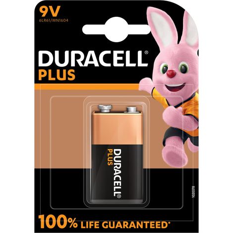 Duracell Plus-9V B1 9 V Block-Batterie Alkali-Mangan  9 V 1 St.
