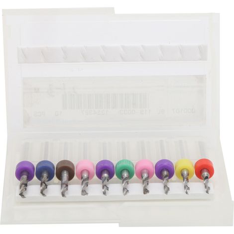 10 pièces Forets en carbure cémenté pour circuits imprimés, jeu de mèches PCB (1/5)