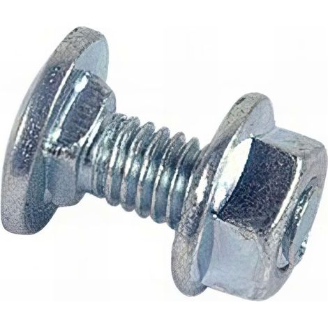 Boulon de cornière tête ronde collet carré réduit 6 x 20 mm TRCC Zingué - Boite de 200 pcs - Fixtout 33062002B