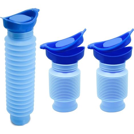 2 Pcs Portable Urinals Retractable Reusable Urinal Emergency Retractable Urinal 750ml Portable Mobile Urine Bottle (1/5)