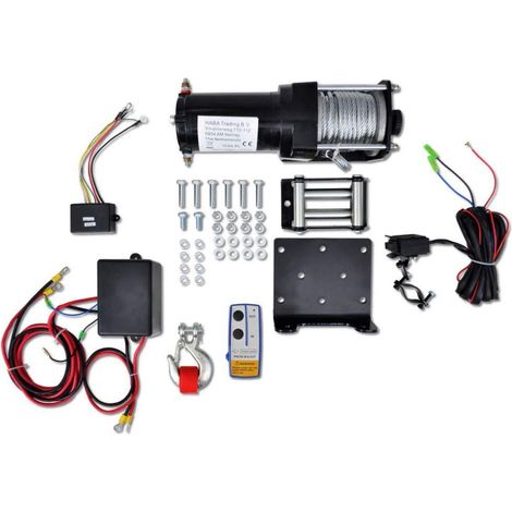 Treuil électrique 12 V / 1360 kg avec télécommande pour bateau quad remorque (1/2)