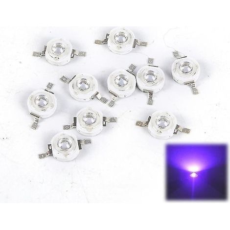Confezione da 10 lampadine LED da 3W con chip UV (luce ultravioletta LED a 395 nm). - AquaForge (1/5)