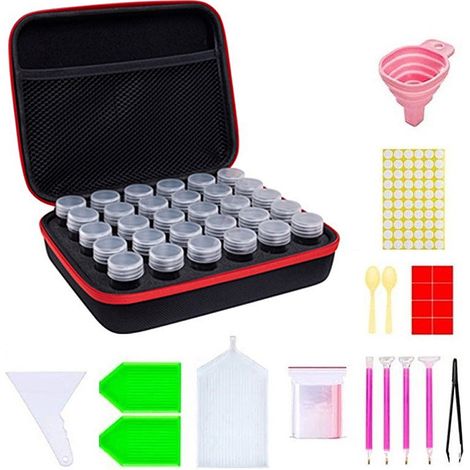 Boîtes et étuis de rangement pour accessoires de peinture diamant (1/5)