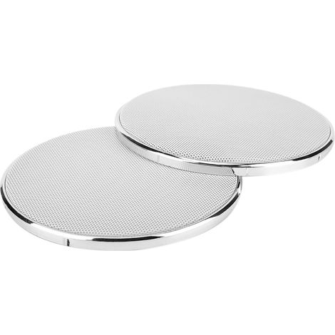 5in Cadre Plastique Blanc Grille Protection Haut-Parleur Voiture Grillage Maille(2 pièces) (1/5)