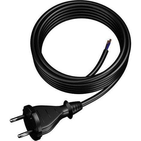 Connecteur D-Sub - Câble avec fiche droite IP20 - Section 2 × 1,5 mm² - Norme H05RR-F - Longueur 4 m - Couleur noir