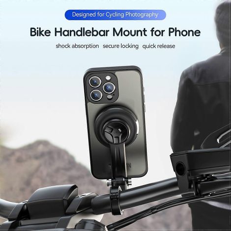Support de téléphone pour moto à dégagement rapide TELESIN, support de téléphone antichoc pour guidon