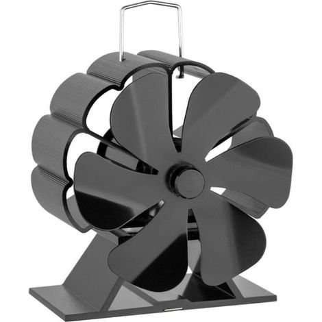 Cheminée, Ventilateur Thermique À 6 Lames pour Brûleur À Bûches, Ventilateur À Énergie Cinétique Thermique Non Rechargeable À Faible Décibel, pour Poêle À Bois (1/4)