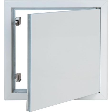 White Lacquered Insulated Waterproof 200x200mm Access Panel for Wall/Ceiling/VMC (1/5)