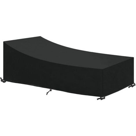 Housse de Protection pour Chaise Longue de Jardin 210x75x40/80cm - Housse Transat Imperméable, Coupe-Vent et indéchirable - pour l'extérieur