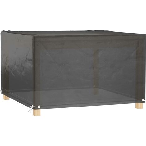 vidaXL Abdeckung für Gartenmöbel 8 Ösen 132x132x80 cm quadratisch
