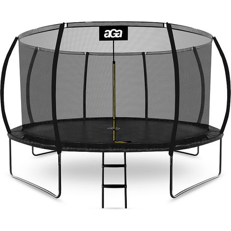Aga SPORT EXCLUSIVE Trampolino 366 cm Nero + rete di protezione + scala